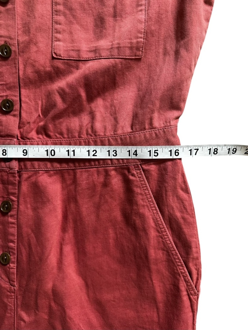 Outerknown S.E.A. Jumpsuit Mineral Red Women's Size Small Short Sleeve NWT - Picture 6 of 8